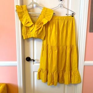 Yellow Skirt and Blouse Set size M